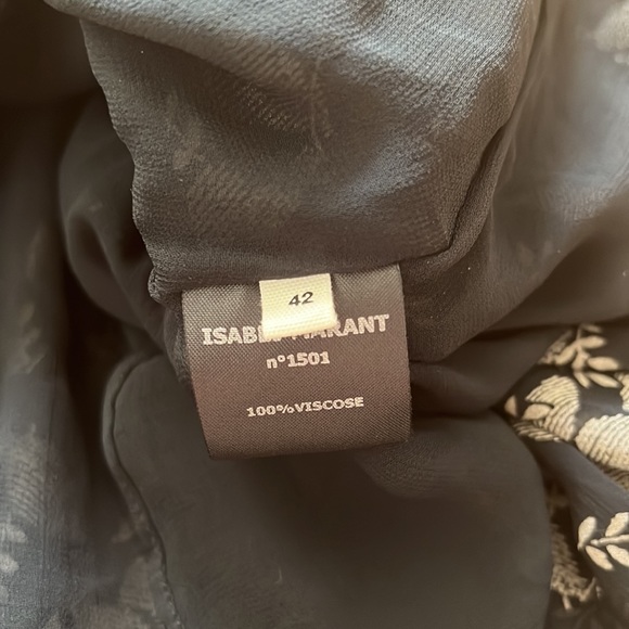 Isabel Marant Etoile Mini Skirt Prune Black Printed Georgette - Picture 4 of 10